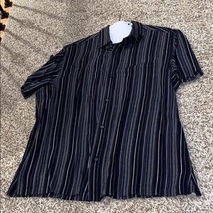 Men’s Black striped button down shirt